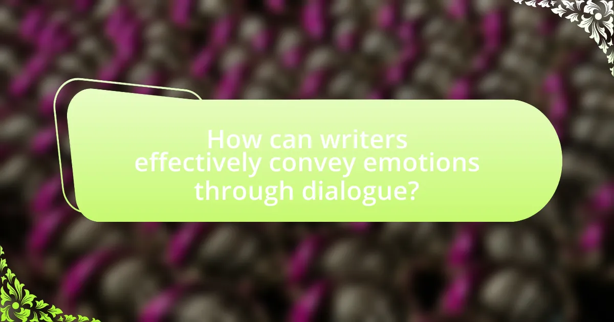How can writers effectively convey emotions through dialogue?