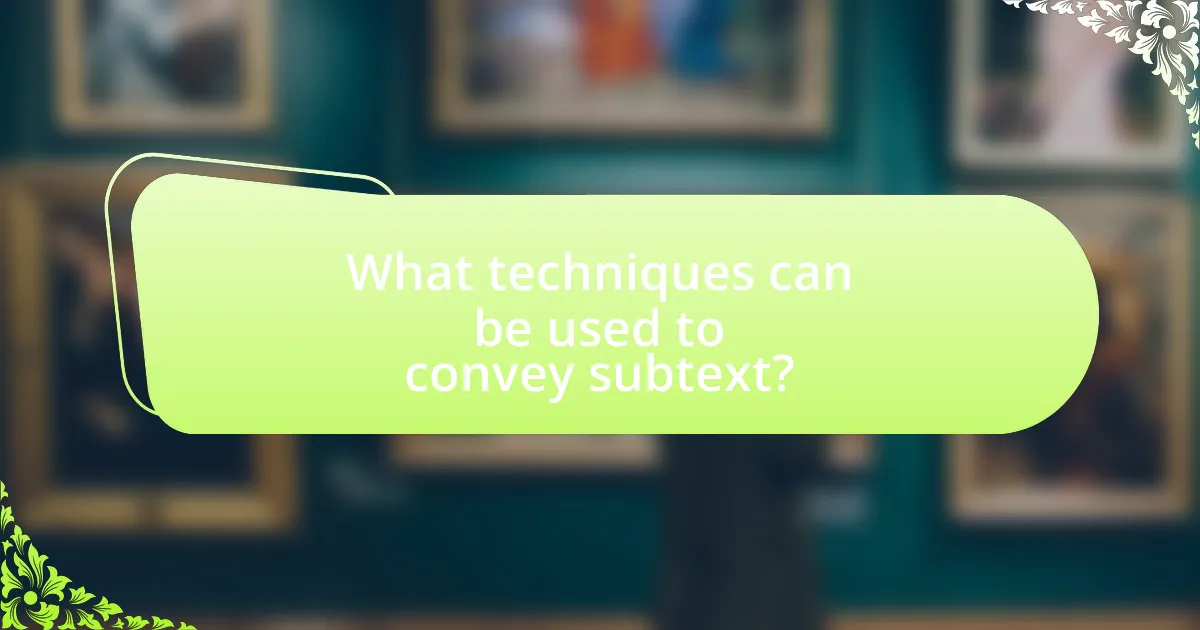 What techniques can be used to convey subtext?